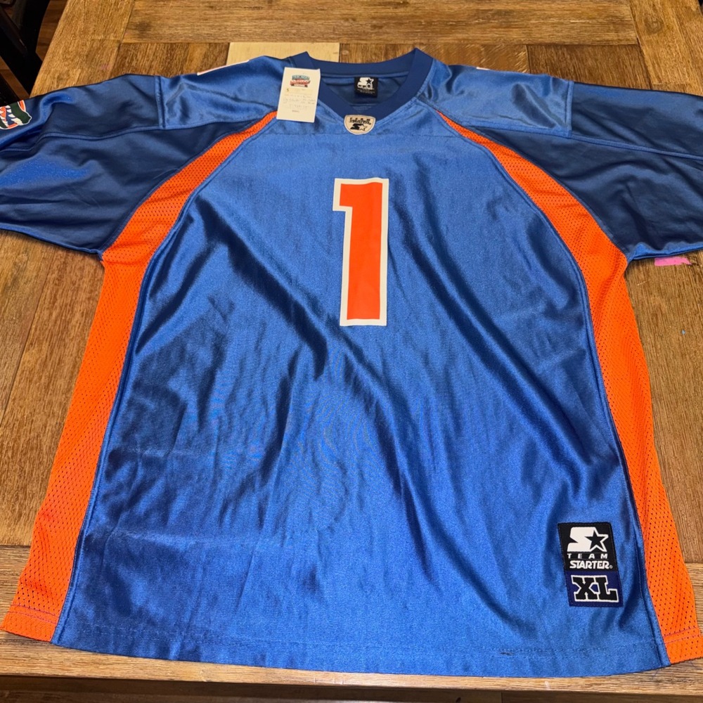 Starter Florida Gators Jersey Mens XL Blue Excellent Vintage Football #1 NCAA